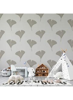 Buy Ginkgo Pattern Fabric Wallpaper Covers An Area ​​Up To 4.2Mx3M With Adhesive And Smoothing Tool in Egypt