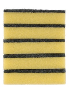 اشتري Royalbright Heavy Duty Scrub Sponges- RF11083| Premium-Quality| Ideal for Dish Wash Liquid| Multi-Purpose| No Scratch Rectangular Sponge| Pack of 5| Yellow and Green في الامارات