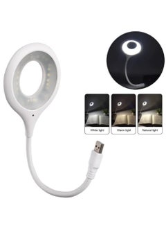 Buy Smart LED Desk Lamp Portable Voice Operated Night Light Folding USB Table Lamp Super Bright Ring Light 3 Mode Eye Protection Desk Lamp Voice Control USB LED Lamp for Study Office in UAE