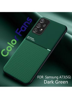 اشتري Shockproof Rubber Cover For Samsung Galaxy A73 5G Magnetic Case Dark Green في السعودية