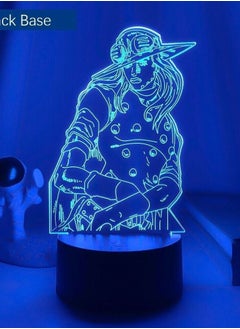 Buy 3D  Night Light Anime JoJo Bizarre Adventure Gyro Zeppeli Usb Battery Room Table Decor in UAE