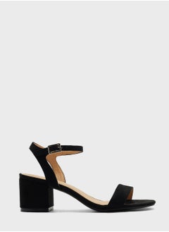 Buy Mid Block Heel Strap Sandal in UAE