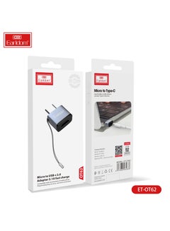 Buy Earldom OT62 micro to USB-C 2.0 Adapter 2.1A fast charge in UAE