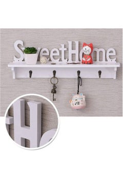 Buy Wall Mounted Key Hanger with Floating Shelves Key Hookd Holder For Wall Decorative Home Key Rack Wall Mounted Entryway Sweet Home Organizer Key Hanger with Shelf in UAE