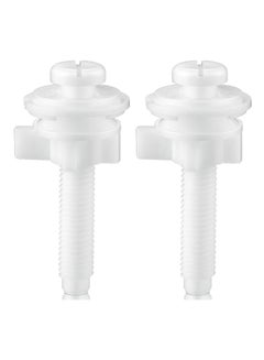 Buy Toilet Seat Screws, Including Toilet Bolt Screws, Plastic Toilet Nuts and Washers Toilet Seat Hinge Replacement Kit for Fixing the Top Toilet Seat, White (2 Pcs) in UAE
