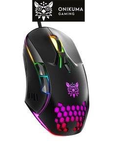 Buy CW902 Gaming Mouse 3600 Adjustable DPI Optical Sensor 131G Ultra Light Colorful LED Ergonomic Wired Mouse for PC Gaming in Saudi Arabia