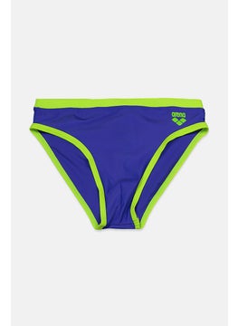 اشتري Men Pull On Brand Logo Swimwear Brief, Blue/Leaf في السعودية