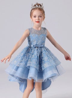 Buy Kids Party Dress For Children Costume And Birthday Party Clothes Navy Blue Color in UAE