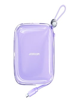 اشتري JR-L004 12W Jelly series Power bank bulit-in type c cable Purple في السعودية