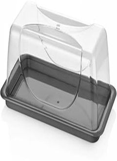 Buy Bager Smart Baton Cake Dome, Transparent Body& Grey Tray in Egypt