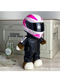 Buy Mini Style Full Face Plush Toy Helmet Motorcycle Lover’s Small Racing Crash Helmet Souvenir Ornament Desk Decorator Motorsport Fans Gift 30cm in Saudi Arabia