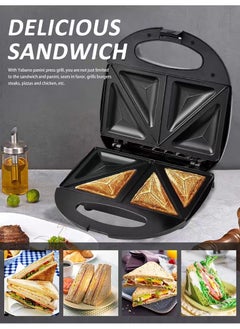 Buy 2-Slice Non-Stick Grill-Sandwich & Panini Maker, Black/Silver in Saudi Arabia