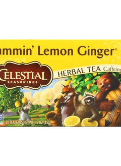 Buy Herbal Tea Jammin' Lemon Ginger Caffeine Free   20 Tea Bags 1.6 oz (45 g) in UAE