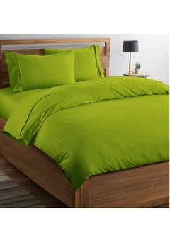 Buy Context King Size Green Soft Wrinkle Free Microfiber Duvet Cover Set Bedding 1 Pcs Pcs Duvet Cover 228X265 cm 2 Pcs Pillow Sham Covers 50X90 cm in UAE