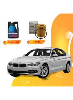 Buy 330I 5 Liters 5W30 Bmw Oil And Original Filter in UAE