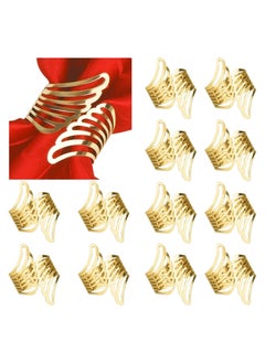 Buy Napkin Rings Set of 12 Butterfly Wing Gold Napkin Rings for Dinning Table in Saudi Arabia