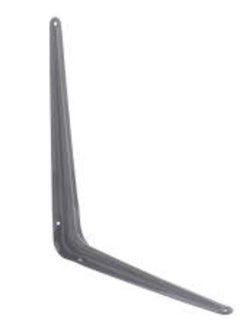 Buy Grey Light Duty One Pair Shelf Brackets Tripod (10x12 INCH) in UAE