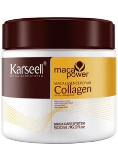 اشتري Karseell Collagen Hair Treatment Deep Repair Conditioning Argan Oil Collagen Hair Mask Essence for Dry Damaged Hair All Hair Types 16.90 oz 500ml في السعودية