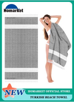 اشتري Turkish Beach Towel - Turkish Cotton - 39x71 inch Oversized - Turkish Towel for Beach, Bath, Pool, Gym, Yoga - Prewashed, Lightweight, Quick Dry في الامارات