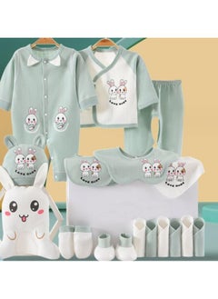 Buy 19 Pieces Baby Gift Box Set, Newborn Blue Clothing And Supplies, Complete Set Of Newborn Clothing in UAE