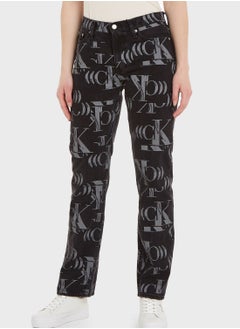 Buy High Waist Printed Jeans in UAE