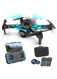 اشتري Drone with Dual 1080P HD FPV Camera - Altitude Hold Headless Mode, One Key Start Speed Adjustment, Hd Aerial Photography Obstacle Avoidance Folding Drone في الامارات