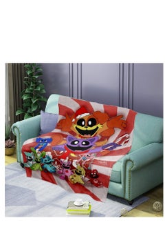 اشتري poppy playtime smiling crittersFlannel Throw Blanket  Super Soft Lightweight Air Conditioner Blanket Cooling Summer Blanket Towel Blanket For Couch في السعودية