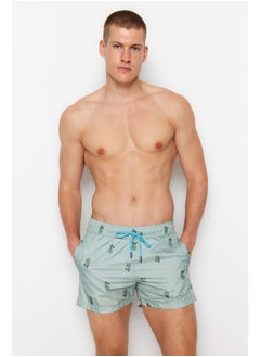 Buy Green Men's Short Length Tropical Sea Shorts in Egypt