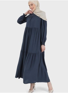 Buy Puff Sleeve Tiered Dress in UAE