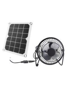 اشتري Portable 5W Dual-USB Solar Powered Fan Set Solar Panel Monocrystalline Silicon Solar Panel في الامارات