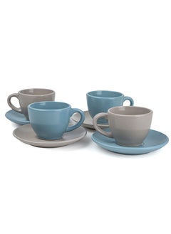 اشتري Jaspe 4-Piece Coffee Cup & Saucer Set 90ml - Sg Glaze | Kitchen Dinnerware, Ceramic, Stoneware في الامارات