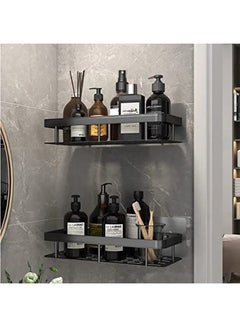 Buy 2-Piece No Drilling Stainless Steel Bathroom Shower Shelf in UAE