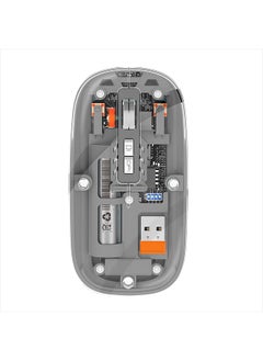 اشتري Transparent Mouse Rechargeable Wireless Mouse High-end PixArt 3065 IC Design 1600DPI Adjustable Silent Switch Type-C One-Key Desktop for Office and Gaming Single/3 Model BT Computer Mice في السعودية