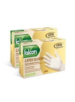 Buy Latex Gloves With Pre-powdered (2Pack) medium in UAE