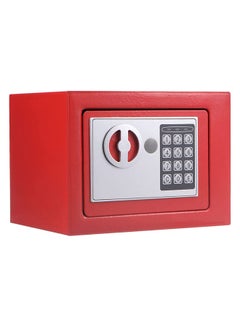 Buy Safe Box, Digital Electronic Security Keypad Mini Small Safes with Grey Safe and Lock Box for Home Office Travel Business Use, 0.236 Cubic Feet Red in Saudi Arabia