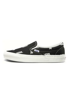 Buy Classic Slip-on Shoes Multi Logo Black in Saudi Arabia