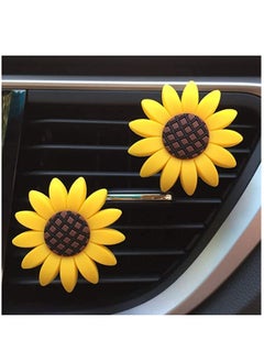 Buy 2 Pack Sunflower Car Accessories Cute Car Air Freshener Sunflower Air Vent Clips Sunflowers Gift Decorations Car Clip Interior Air Vent Decor in UAE