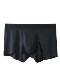 اشتري Men's Solid Color Lightweight Boxer Briefs Soft And Breathable Underwear With Comfort Flex Waistband Black في السعودية