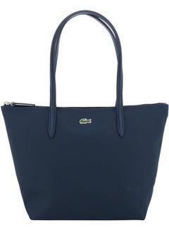 Buy Lacoste Women's L12.12 Concept Fashion Versatile Large Capacity Zipper Handbag Tote Bag Shoulder Bag Medium Dark Blue in Saudi Arabia