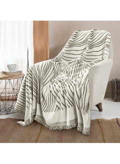 Buy AC&L Knitted Blanket For Bed, Couch, Sofa, Chair Throw Blanket For All Seasons - Cozy Soft Light Weighted Blanket For Picnic, Travel, Home Decor Gift (Grey Pattern) in UAE