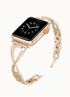 Buy Apple Watch 38mm 40mm 41mm Women Series Bands Apple Watch Band Series 9 SE 8 7 6 5 4 3 2 1 Band Bling Metal Bracelet Fancy Cute Dressy Strap in UAE