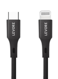 Buy Levore USB-C to Lightning Cable MFI Certified TPE 1.8m - Black in Saudi Arabia