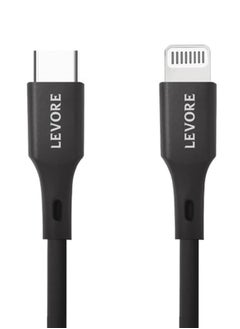 Buy Levore USB-C to Lightning Cable MFI Certified TPE 1.8m - Black in Saudi Arabia