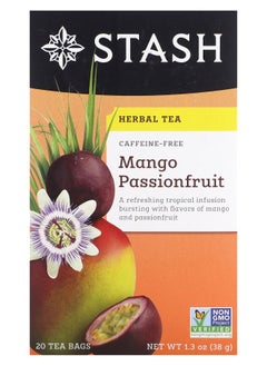 Buy Herbal Tea Mango Passionfruit Caffeine Free 20 Tea Bags 1.3 oz (38 g) in UAE