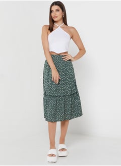 Buy Ruffled Printed Skirt in UAE