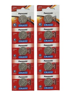 اشتري 10 Pieces CR2032 Lithium 3V Coin Cell Battery في الامارات