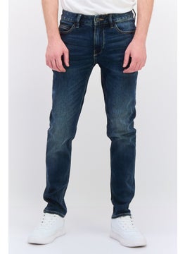 اشتري Men Ron Fit Washed Stretchable Jeans, Denim Blue في الامارات