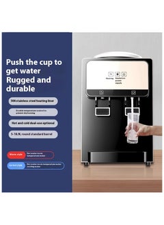 Buy Desktop household hot and cold top loading water dispenser Hot water, cold water, normal water, compressor cooling, stainless steel tank, low noise, overflow prevention in UAE