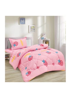 Buy Soft and Fluffy Medium Fill Kids Bedspread Comforter Set 3pcs Single Size Bedspread for Boys Girls Fashion Print Double Side Stitched Pattern Soft and Breathable in Saudi Arabia