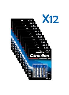 اشتري Camelion Super Heavy Duty Batteries R03-Micro-Pack Of 4 X12 في مصر